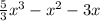 \frac{5}{3} x^3-x^2-3x