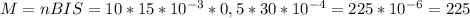 M=nBIS=10*15* 10^{-3} *0,5*30* 10^{-4}=225 * 10^{-6} =225