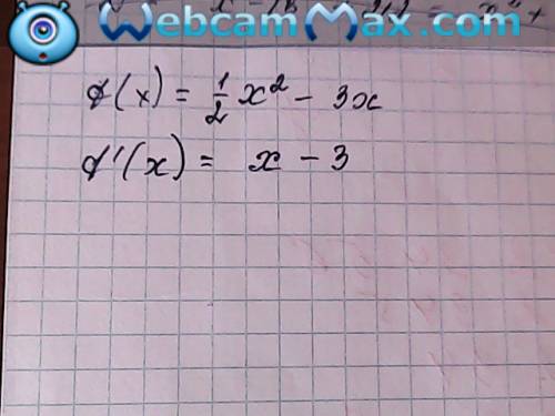 Найти производную 1. f(x)=1/2 x^2=3x