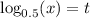 \log_{0.5}(x) = t