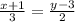 \frac{x+1}{3} = \frac{y-3}{2}