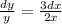 \frac{dy}{y} = \frac{3dx}{2x}