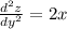 \frac{d^2z}{dy^2}=2x