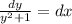 \frac{dy}{y ^{2}+1 }=dx