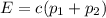 E=c(p_1+p_2)