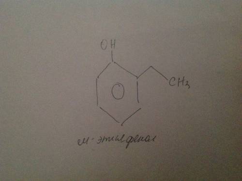 Структурные формулы мета-этилфенола
