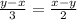 \frac{y-x}{3}= \frac{x-y}{2}