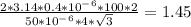 \frac{2*3.14*0.4*10^-^6*100*2}{50*10^-^6*4* \sqrt{3} } = 1.45