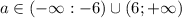 a\in(-\infty:-6)\cup(6;+\infty)