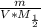 \frac{m}{V* M_{ \frac{1}{2} } }