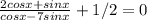 \frac{2cosx+sinx}{cosx-7sinx}+1/2=0