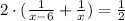 2\cdot ( \frac{1}{x-6}+ \frac{1}{x})= \frac{1}{2}