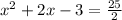 x^2+2x-3= \frac{25}{2}