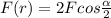 F(r)=2Fcos \frac{ \alpha }{2}