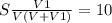 S\frac{V1}{V(V+V1)} =10