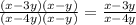 \frac{(x-3y)(x-y)}{(x-4y)(x-y)} = \frac{x-3y}{x-4y}