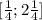 [ \frac{1}{4};2 \frac{1}{4}]