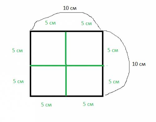 Периметр квадрата равен 20 см. из четырех таких квадратов составили большой квадрат. найди его площа