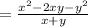 = \frac{x^2-2xy-y^2}{x+y}