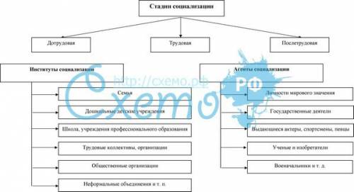 Параграф первый ,в классе и дома,вопрос 4 . составить схему агенты социализации ,разместив их на схе