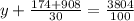 y+ \frac{174+908}{30}=\frac{3804}{100}