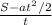 \frac{S-at ^{2} /2}{t}