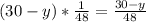 (30-y)* \frac{1}{48} = \frac{30-y}{48}