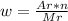 w = \frac{Ar * n}{Mr}