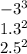 -3^3 \\ 1.3^2 \\ 2.5^2