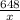 \frac{648}{x}