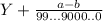 Y+ \frac{a-b}{99...9000..0}