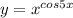 y=x^{cos5x}