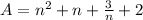 A=n^2+n+ \frac{3}{n} +2