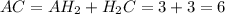 AC=AH_2+H_2C=3+3=6