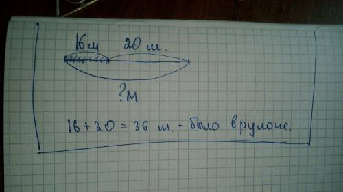 Составить схему от рулона обоев отрезали 16 метров. в рулоне осталось 20 метров. сколько метров обое