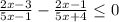 \frac{2x-3}{5x-1}-\frac{2x-1}{5x+4}\leq 0