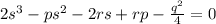 2s^3-ps^2-2rs+rp- \frac{q^2}{4}=0