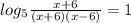 log _{5} \frac{x+6}{(x+6)(x-6)} =1