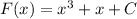 F(x)=x^3+x+C