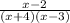 \frac{x-2}{(x+4)(x-3)}