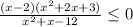 \frac{(x-2)(x^2+2x+3)}{x^2+x-12} \leq 0