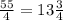 \frac{55}{4} =13\frac{3}{4}