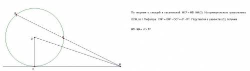 Nbsp;   ! через точку м, розташовану поза колом, проведено пряму, яка перетинає дане коло в точ