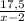 \frac{17,5}{x-2}