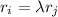 r_i=\lambda r_j