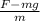 \frac{F-mg}{m}