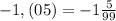 -1,(05)=-1 \frac{5}{99}