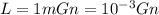 L=1mGn=10 ^{-3} Gn