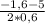 \frac{-1,6-5}{2*0,6}