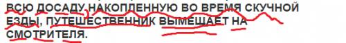 Синтаксический разбор выделенного предложения всю досаду накопленную во время скучной езды, путешест